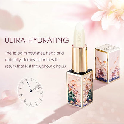 CATKIN Lip Balm Ultra Hydrating Colorless Lip Moistrurizer Lip Care with Vitamin E Nourishing For Cracked & Dry Lips Day & Night Lip Care Transparent 0.12 oz C02 Spearmint
