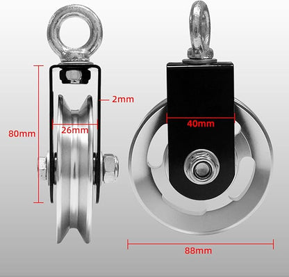 Bracket Aluminium Pulley Carrying Fitness Pulley Roller Wheel for Gym Equipment Home Accessories Gym Wheel
