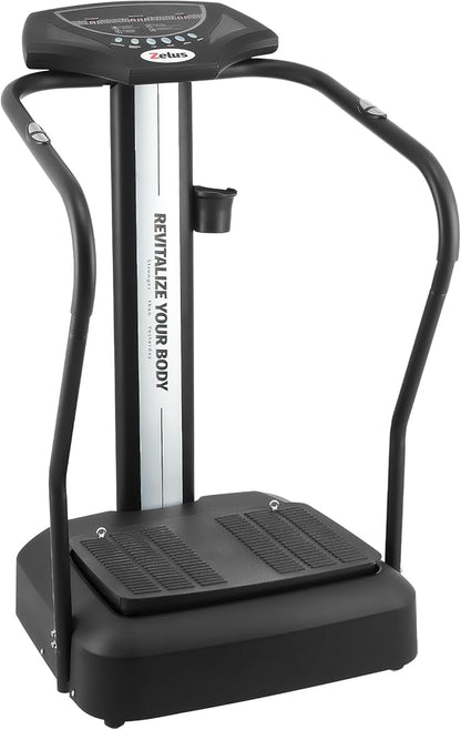 ZELUS Whole Body Vibration Plate, 500W Vibration Plate Exercise Machine with 99 Levels 3 Preset Modes & 2 Resistance Bands, Training Fitness Vibration Platform Machine for Home Gym with 330lb Capacity