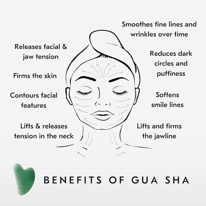Mount Lai Jade Gua Sha Facial Tool – The Stone of Eternal Youth – 100% Genuine Jade Stone Face Sculpting Tool for Lymphatic Drainage, Puffiness Reduction & Timeless Radiance