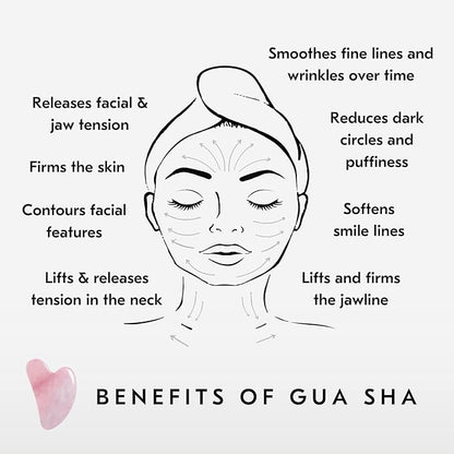 Mount Lai Rose Quartz Gua Sha Facial Tool – The Stone of Graceful Radiance – 100% Genuine Rose Quartz Stone Face Sculpting Tool for Lymphatic Drainage, Puffiness Reduction & Graceful Beauty