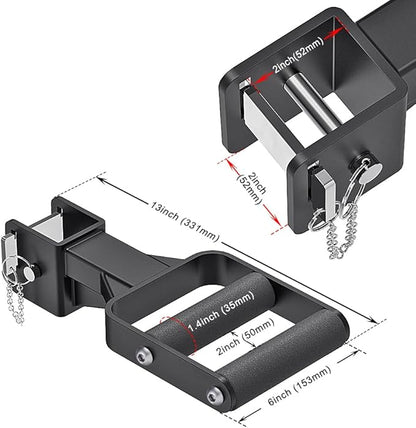 Kipika Y-Shaped Dip Bar for Power Cage with 5/8" or 1" Hole - Dip Bar Attachments for Home Gym - Heavy Duty Power Rack Attachments - Squat Rack Accessories for Strength Training
