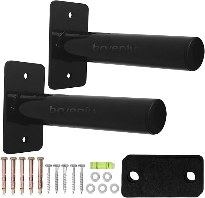 Wall Mounted Weight Plate Rack Storage, Steel Wall Mounted Weight Plate Holder Fits 2" Plates for Home Gyms, Garages, and Power Racks