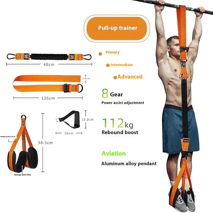 Pull up Assistance Bands Set, Heavy-Duty Pull up Workout Band for Men Women, Adjustable Weight/Size with Fabric Feet/Knee Rest, Home Gym Workout, Strength Training Band, 150/225/300lb