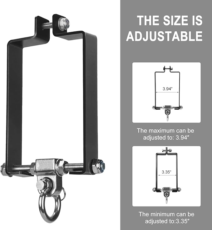 4 Pcs Heavy Duty Swing Hanger Swing Set Accessories for Wooden Sets Snap Hooks Hardware Swing Set Attachments Porch Playground Indoor/Outdoor