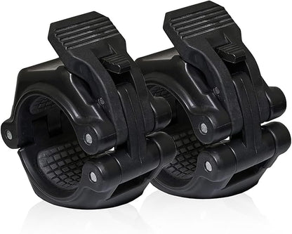 EXURA Pair of Anti Slip Barbell Clamps Two Units Collars Weight Clips, Anti Slip Pair of Olympic Barbell Clamps, Barbell Collars, Barbell Clips, Weight Clips for Bars, Gym Clips, Weight Clamps