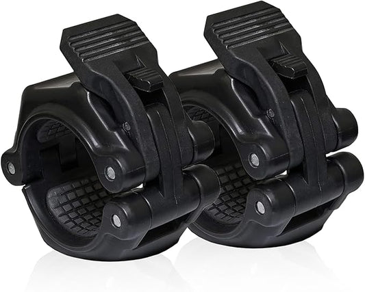 EXURA Pair of Anti Slip Barbell Clamps Two Units Collars Weight Clips, Anti Slip Pair of Olympic Barbell Clamps, Barbell Collars, Barbell Clips, Weight Clips for Bars, Gym Clips, Weight Clamps