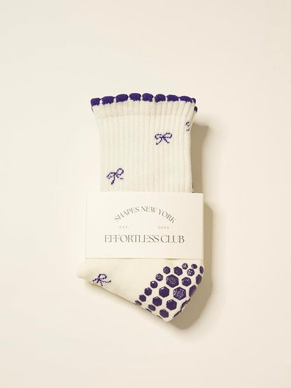 Crew Half Calf Grip Socks, Cutest Fruits Pilates Socks, Ruffle socks, Non-Slip, Barre Yoga Fitness