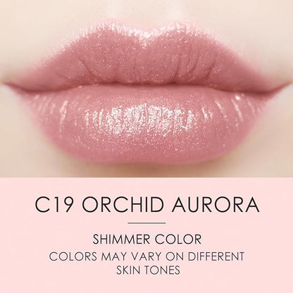 CATKIN Tinted Lip Balm Glitter Lip Stain Ultra Hydrating Lip Moistrurizer Shimmer Glow with Vitamin E Nourishing For Cracked & Dry Lips 0.12 oz C19