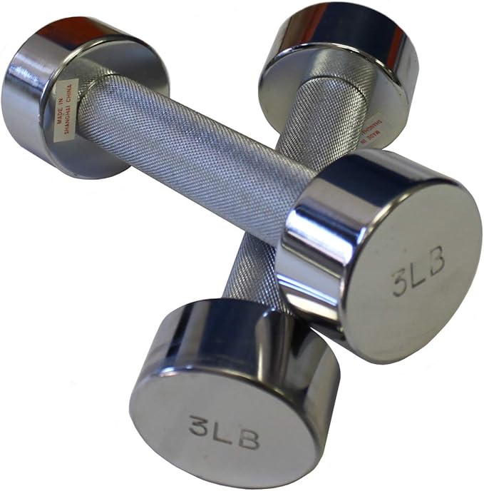 Ader Chrome Beauty Dumbbell Set 3, 5lb