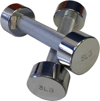 Ader Chrome Beauty Dumbbell Set 3, 5lb