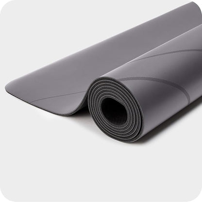 4mm Cushioned Exercise Mat for Yoga & Pilates - Anti Slip, Polyurethane with Suede Top & Carrying Strap