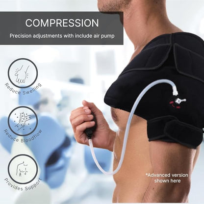 NatraCure Advanced Hot or Cold Therapy Shoulder Ice Pack Wrap, for Shoulder Pain Relief - (Heating Pad for Rotator Cuff Injuries, Surgery, Gym Injuries, Baseball, Pitching) - 16032