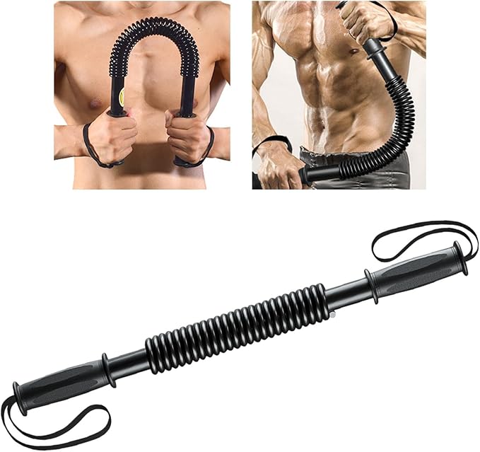 Spring Power Twister Bar, Upper Body Exercise, Fitness Workout Equipment, Chest Expander Strength Training for Muscle Pulling
