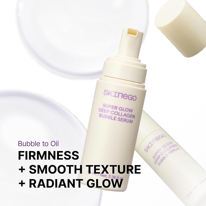 Super Glow Deep Collagen Bubble Serum with 1,005,189ppb Collagen – Anti-Aging, Hydrating, Skin-Firming, Fine Line Care, Korean Skincare – 2.36 fl.oz