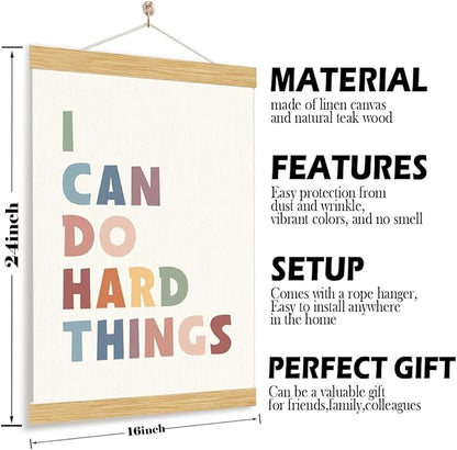 YGSDZY Therapy Office Decor, I Can Do Hard Things, Affirmations For Kids, Boho Classroom Decor, Classroom Posters, Affirmations Poster, Homeschool Decoration, Mental Health Posters