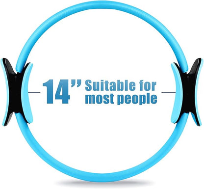 RitFit Pilates Ring Circle - 14 Inch Magic Fitness Circle for Toning Inner & Outer Thighs, Bonus Workout Guide Included