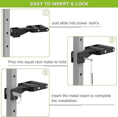 Kipika Y-Shaped Dip Bar for Power Cage with 5/8" or 1" Hole - Dip Bar Attachments for Home Gym - Heavy Duty Power Rack Attachments - Squat Rack Accessories for Strength Training