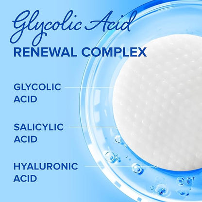 MAREE Glycolic Acid Pads - Toner Pads for Face Cleansing - Exfoliating Pad with Tea Tree Oil, Salicylic Acid & Vitamins E, B3, B5 - Acne Clearing, Skin Pore Resurfacing & Radiance Device - 50 Count