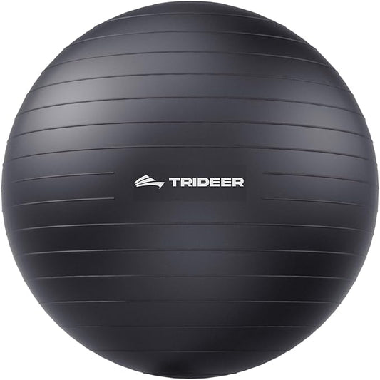 Trideer Exercise Ball for Yoga, Pilates & Fitness – Stability Ball Equipment for Home Gym & Office Chair, Core & Balance Training Accessories, Physical Therapy Equipment, Quick Pump Included, 5 Sizes