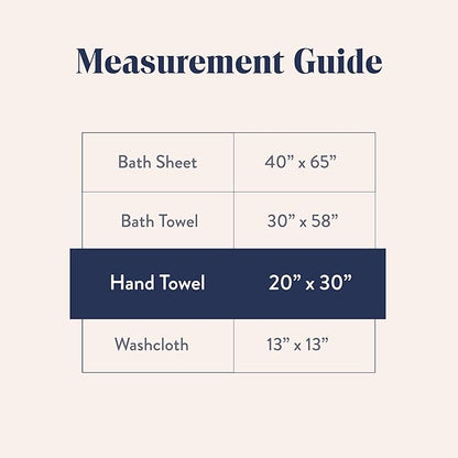 Brooklinen Super-Plush Turkish Cotton Hand Towels Set of 2 Cotton, 820 GSM, Highly Absorbent, Machine Washable, Perfect for Home & Bathroom (20"x30", White)