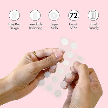 a.l.m. Magical Patch (2) Hydrocolloid pimple patches. These ultra thin & translucent hydrocolloid adhesive covers and absorb unwanted pimples. Parches Para Acne for skincare.