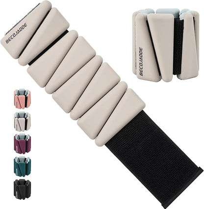 Ankle Weights Set of 2 (1 lb/2 lb/3 lb Each) Adjustable Wrist Weights for Women Men Wearable Arm Leg Weight for Pilates, Running, Walking, Workout, Yoga