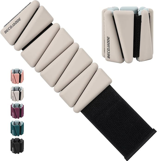 Ankle Weights Set of 2 (1 lb/2 lb/3 lb Each) Adjustable Wrist Weights for Women Men Wearable Arm Leg Weight for Pilates, Running, Walking, Workout, Yoga