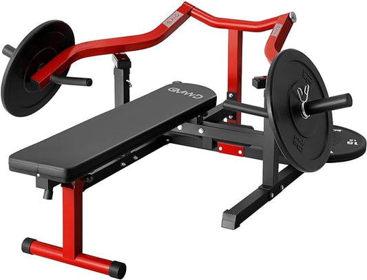 GMWD Chest Press Machine, 1050LBS Bench Press Machine with Independent Converging Arms, Adjustable Flat Incline Bench for Chest, AB Workouts, Shoulder Home Gym Equipment, V1