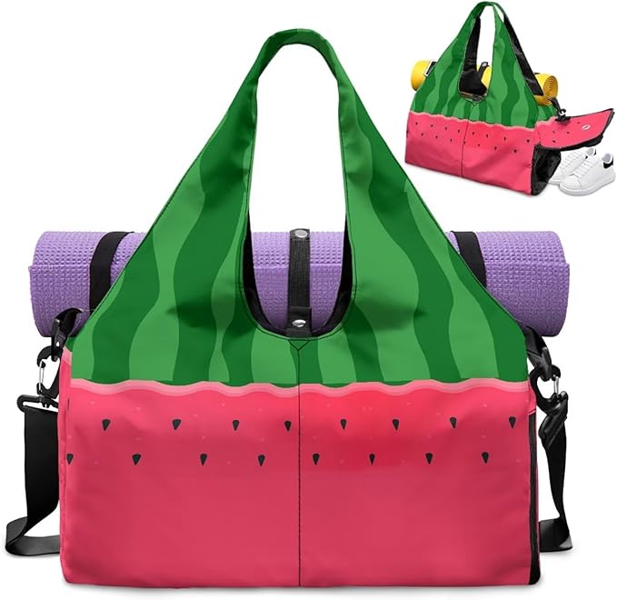 Yoga Mat Bag for Women Men Large Carryall Tote with Adjustable Shoulder Strap for Gym Yoga Travel Pilates Office