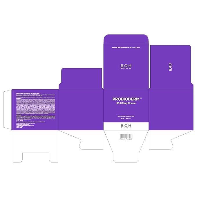 Probioderm 3D Lifting Cream 1.7 fl oz | Advanced Korean Anti-Aging Probiotics Facial Night Cream Moisturizer with 17-Peptide Complex & Patented Probioderm for Wrinkles on Face and Neck
