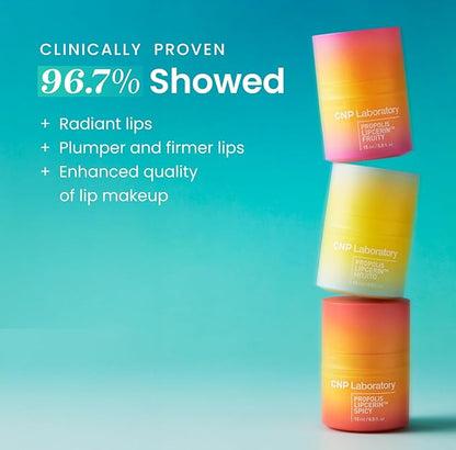CNP Honey Lip Butter - Propolis Lipcerin™ 03 Lime, Hydrating Overnight Manuka Lip Balm & Mask, 12hr Long-Lasting Moisture, Korean Skin Care, 0.5 fl.oz.