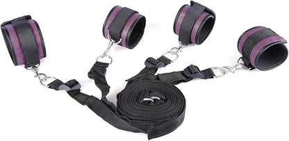 Soft Adjustable Straps Set PU Leather Kit for Hand-Wrist-Ankle Home Gym Sports