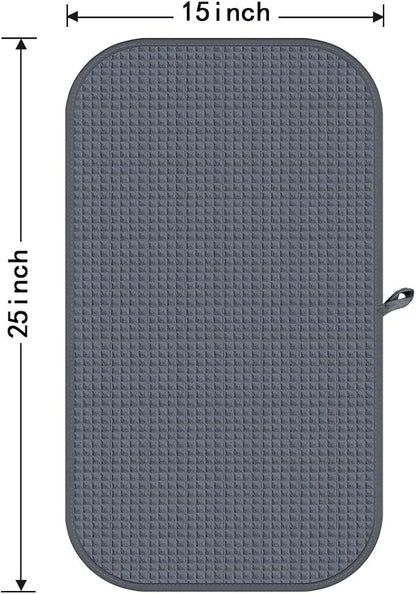 HOMEXCEL 4 Pack Microfiber Gym Towels Grey Fitness Towels Ultra Soft, Highly Absorbent and Quick Dry Towel for Gym, Shower, Hotel, Spa 15 x 25 Inch