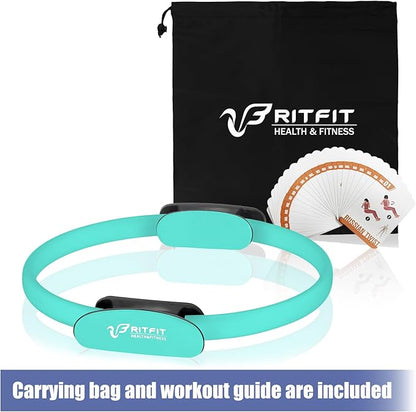 RitFit Pilates Ring Circle - 14 Inch Magic Fitness Circle for Toning Inner & Outer Thighs, Bonus Workout Guide Included