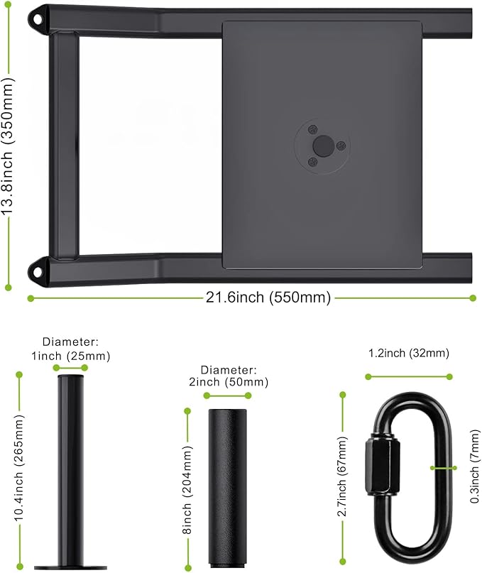 Kipika Weight Sled, Workout Sled, Fitness Strength Training Sled, Speed Training Sled for Athletic Exercise, Speed Improvement, Easily Through Obstacles, Suitable for 1" & 2" Weight Plate