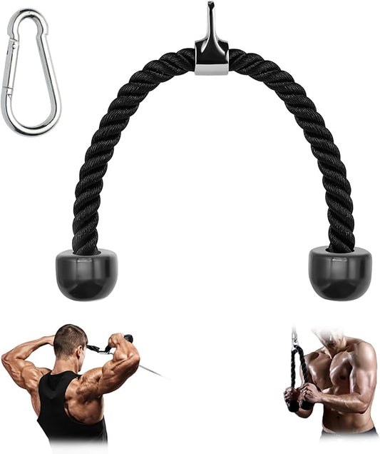 Tricep Rope Cable Machine Attachment, LAT Pulldown Accessories,Double D Handle,V Bar, Tricep Straight Bar for Gym Home Gym Weight Fitness
