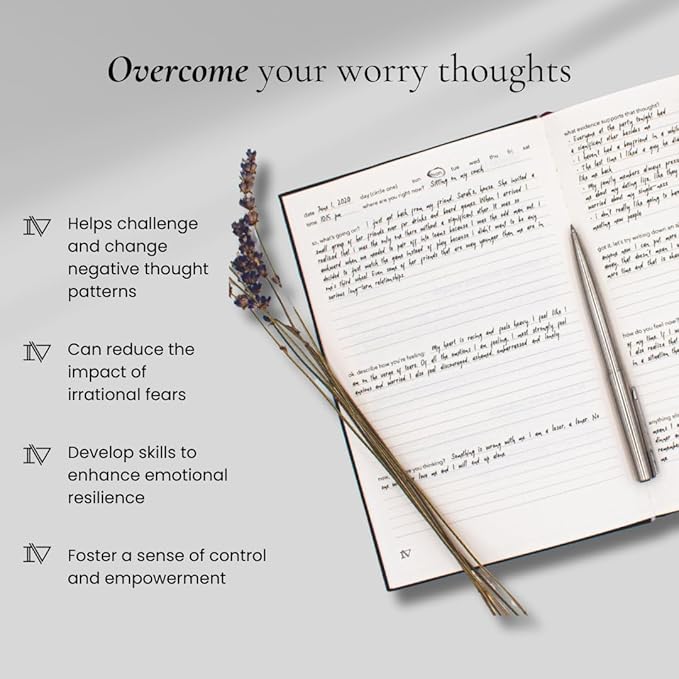 Worry for Nothing: Guided Anxiety Journal, Cognitive Behavioral Therapy Mental Health Journal, Anxiety Relief & Self Care, Journal for Men & Women, Mental Health Gifts