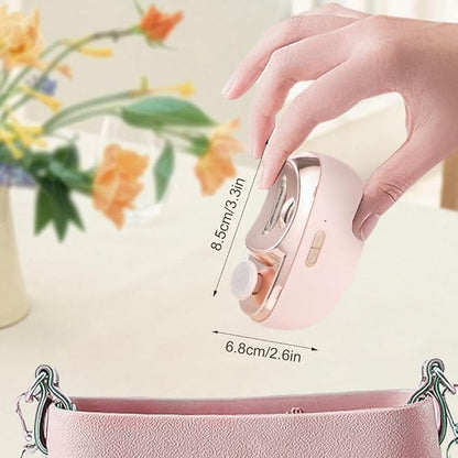 3 in 1 Automatic Electric Nail Clipper with Polishing, Safe and Convenient Nail Trimmer, Two-Speed Adjustment Electric Toe Nail Clippers Nail Cutter with Light for Kids Adults (White)