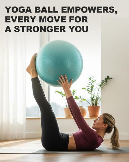 Trideer Exercise Ball Yoga Ball – Office Seating & Balance Ball Chair, Stability Ball for Pilates, Physical Therapy,Core Training & Balance Improvement & Stretching