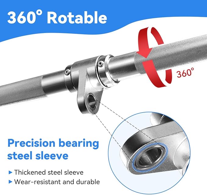 Cable Machine Attachment, lat pull down bar, Lightweigh Aluminum Tricep Straight Bar, V Bar, LAT Pulldown Attachments, gym attachments for cable machine, Accessories Load 1000lbs
