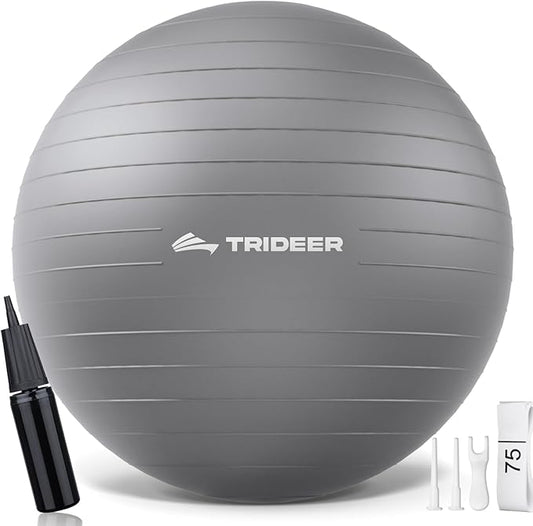 Trideer Exercise Ball Yoga Ball – Office Seating & Balance Ball Chair, Stability Ball for Pilates, Physical Therapy,Core Training & Balance Improvement & Stretching