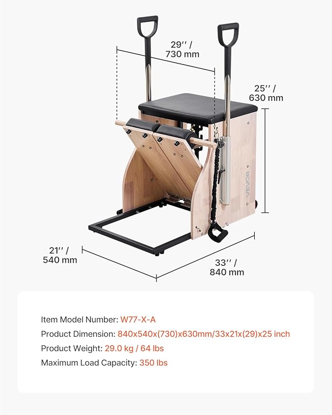 VEVOR Pilates Reformer Machine, Pilates Workout Equipment for Home Gym Studio Use, Pilates Bed with Dual Resistance- Spring & Cord, Reformer Set, Up to 400 LBS