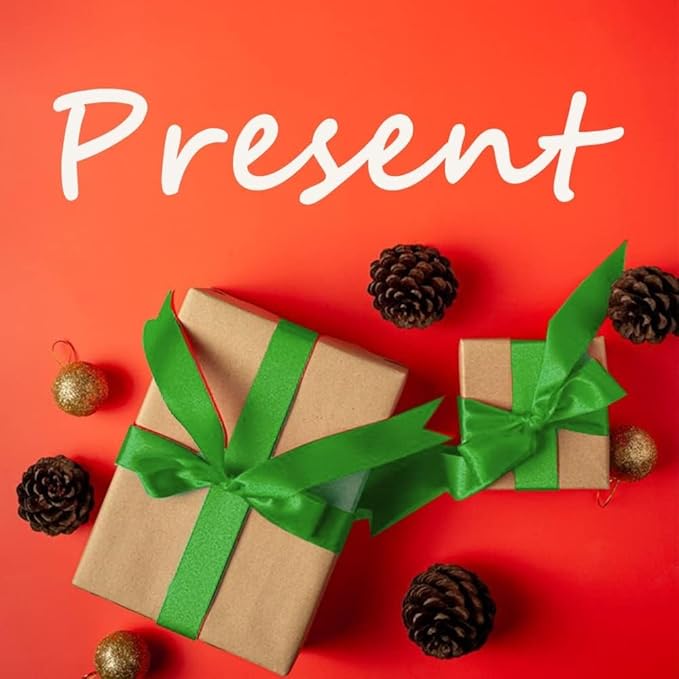 1" Width x 100 Yards Satin Ribbon, Green Ribbon Perfect for DIY Craft, Bows, Gift Wrapping, Flower Bouquet, Valentine's Day, Christmas and Party Decoration