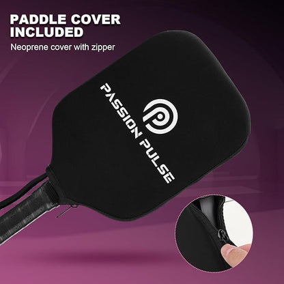 Pickleball Paddles 2025,Raw Carbon Fiber Surface（CFS） 16mm T700 High Grit & Spin, Pro Pickle Ball Paddles Designed for Ultimate Spin & Consistency