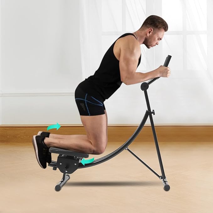 Workout Equipment for Home Gym, Foldable Core & Abdominal Exercise Machine, 150kg/330lbs Weight Capacity, Height Adjustable Abs Workout Equipment for Home Gym Strength Training