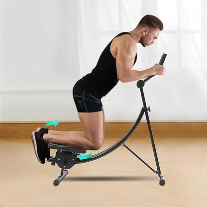 Workout Equipment for Home Gym, Foldable Core & Abdominal Exercise Machine, 150kg/330lbs Weight Capacity, Height Adjustable Abs Workout Equipment for Home Gym Strength Training