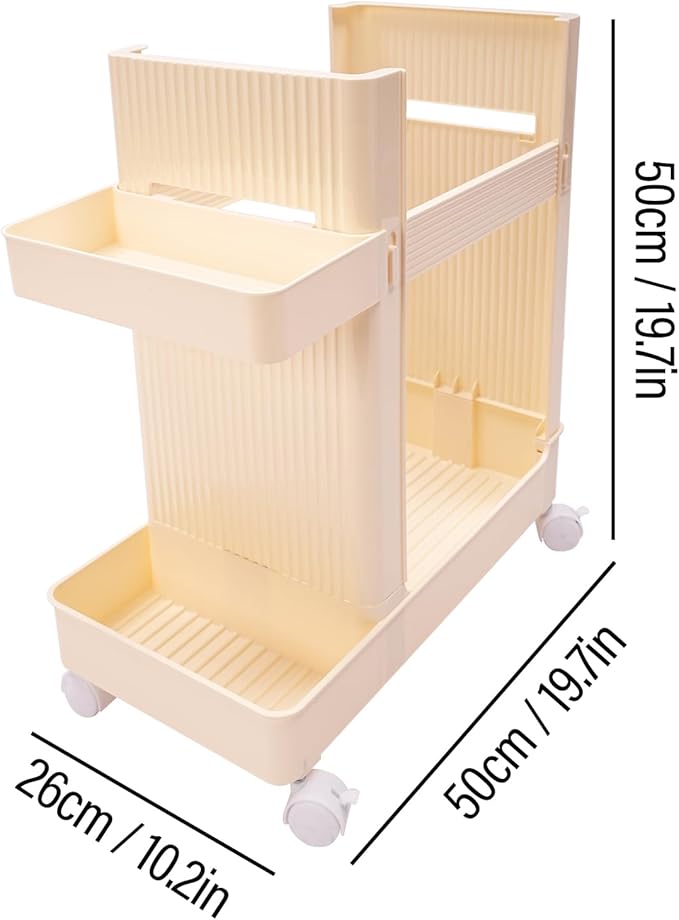 Yoga Mat Storage Rack with Wheels, Weight Cart Stand Small Gym Racks Yoga Racks, Storage Organizer Home Gym Equipment for Homes, Gyms, Schools (Creamy Yellow)