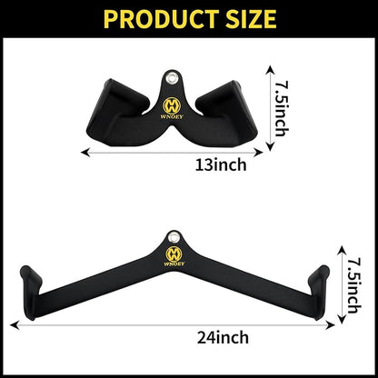 LAT Pulldown Attachment,Back Tricep Bar Strength Training,Handle Grips Lat Pull Down Bar Press Down Exercises,Cable Machine Accessories, Cable Back Attachments for Home Gym