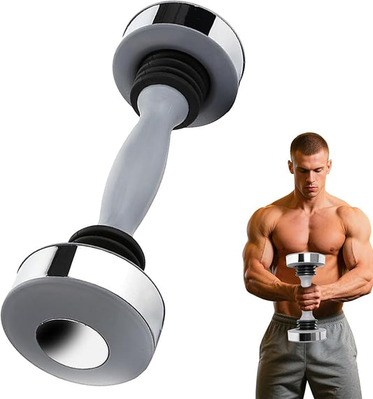 2025 Fitness Equipment Shaking Dumbbells - Single Dumbbell Weight Exercise Core Muscle for Shoulders, Chest, Biceps, Triceps, Forearm Exercises, Toning Shake Dumbbell for Man Women(Silver)
